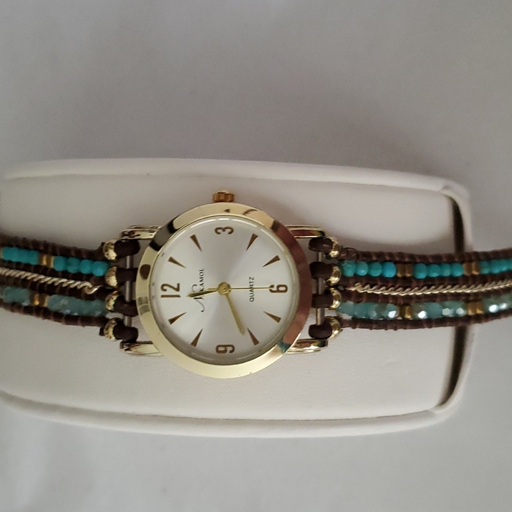 Nakamol beaded bracelet watch